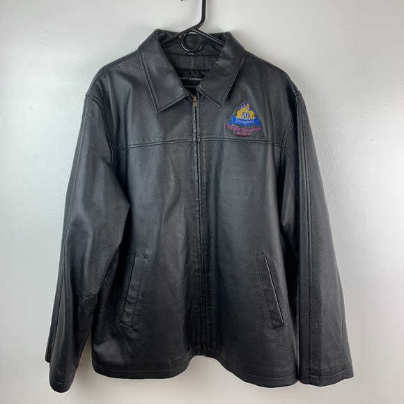 Disney Other - Disneyland 50th Anniversary Leather Jacket Happiest Homecoming On Earth
